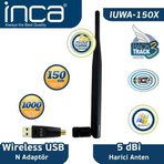 Inca IUWA-150tx 150mbps 5DBİ Anten Mini Wireless Adaptör