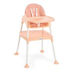 Wellgro Pretty 3in1 Çalışma Masalı Mama Sandalyesi, Pudra Pembe