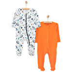 HelloBaby Yenidoğan Erkek 2li Patikli Tulum Erkek Bebek