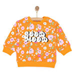 HelloBaby Basic Az Şardonlu Aslan Desenli Sweatshirt Kız Bebek