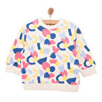 HelloBaby Basic Az Şardonlu Aslan Desenli Sweatshirt Kız Bebek