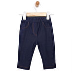 HelloBaby Kız Bebek Denim Görünümlü Tayt İki İplik Reçme İndigo