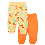 HelloBaby Basic Erkek Roar Baskılı 2li Patiksiz Alt Erkek Bebek