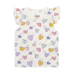 HelloBaby Basic Kız Kalp Desenli Atlet T-shirt Kız Bebek