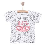 HelloBaby Basic Kız Meow Desenli T-Shirt Kız Bebek