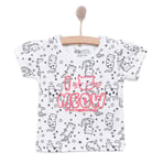 HelloBaby Basic Kız Meow Desenli T-Shirt Kız Bebek