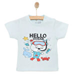 HelloBaby Basic Erkek Okyanus Baskılı T-Shirt Erkek Bebek