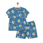 HelloBaby Kısa Kol Köpek Balığı Desenli Bisiklet Yaka Pijama Takımı Erkek Bebek
