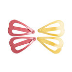 HelloBaby 4lü Kalp Çıt Çıt  Kız Toka Kız Bebek