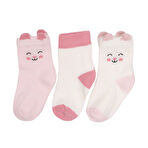 HelloBaby Kız Bebek 3lü Soket Çorap