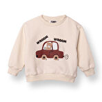 HelloBaby Erkek Bebek Sweatshirt Şardonlu İki İplik Bisiklet Yaka Uzun Kol