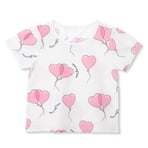 HelloBaby HelloBaby Kız Bebek Tshirt Kalp Baskılı Bisiklet Yaka Kısa Kol
