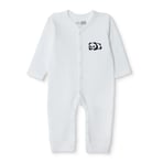 HelloBaby Unisex Yenidoğan Patiksiz Tulum waffle Kumaş Bisiklet Yaka Uzun Kol Patiksiz Paça