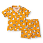 HelloBaby HelloBaby, Erkek, Kısa Kol Pijama Takımı, Hayvan Baskılı, Düğmeli, Bebe Yaka, Kısa Paça, Kısa Kol