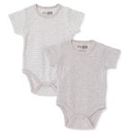 HelloBaby HelloBaby Erkek Bebek 2li Kısa Kol Body Çıtçıtlı Popper Neck Kısa Kol