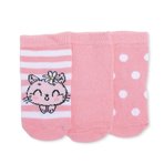 HelloBaby Kız Bebek 3lü Soket Çorap Çiçek Baskılı