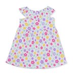 HelloBaby Kız Bebek Elbise Çiçek Baskılı Fırfırlı Yaka Sleeveless