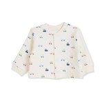HelloBaby Erkek Bebek Kapitone Hırka Araba Baskılı Çıtçıtlı Bisiklet Yaka Long Sleeve