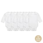 HelloBaby Unisex Beyaz Body Çıtçıtlı Bisiklet Yaka Uzun Kol Beyaz %100 Pamuk