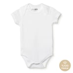 HelloBaby Unisex Beyaz Body Bisiklet Yaka Kısa Kol Beyaz %100 Pamuk