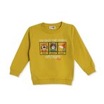HelloBaby Erkek Bebek Sweatshirt Hayvan Baskılı Bisiklet Yaka Long Sleeve