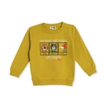 HelloBaby Erkek Bebek Sweatshirt Hayvan Baskılı Bisiklet Yaka Long Sleeve