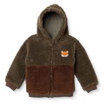 HelloBaby Erkek Bebek Welsoft Mont Hayvan Baskılı Fermuarlı Kapüşonlu Long Sleeve