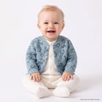 HelloBaby Erkek Bebek Kapitone Hırka Safari Baskılı Çıtçıtlı Bisiklet Yaka Long Sleeve