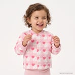 HelloBaby Kız Bebek Kapitone Hırka Ekose Baskılı Çıtçıtlı Bisiklet Yaka Long Sleeve