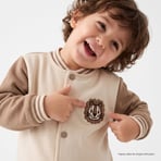 HelloBaby Erkek Bebek Kolej Ceket Hayvan Baskılı Çıtçıtlı V Yaka Long Sleeve