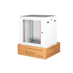 LANDE - 12U 19" Duvar Tipi Rack Kabinet – Genişlik: 600 mm | Derinlik: 450 mm – Açık Gri (Demonte)