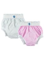 Kujju 2'li Alıştırma Külodu 2 Yaş 15-20 Kg Pembe-Beyaz