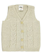 Civil Baby Bebek Triko Yelek 3-18 Ay Bej