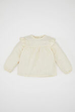 DeFacto Kız Bebek Bisiklet Yaka Twill Uzun Kollu Gömlek D6234A524WNER233