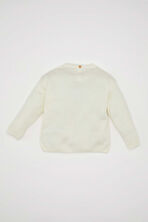 DeFacto Kız Bebek Yazı Baskılı Bisiklet Yaka Triko Kazak C8089A524AUBG744