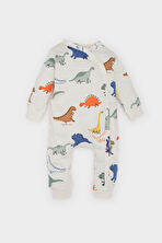 DeFacto Erkek Bebek Yenidoğan Dinazor Baskılı Çıtçıtlı Penye Uzun Kollu Tulum E6044A5NSER233