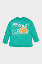 DeFacto Erkek Bebek Bisiklet Yaka Spor Baskılı Uzun Kollu Tişört E3671A525SPGN1225