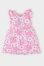 DeFacto Kız Bebek Çiçek Desenli Kısa Kollu Elbise A0136A525SMPN164