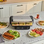 Emsan Inox Feel Steel 6 Dilim Kapasiteli Izgara ve Tost Makinesi 1800W