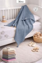 %100 Pamuk Waffle Bebek Pikesi | 90x110 cm | Nefes Alabilir Örtü, Yumuşak Dokulu, 7 Renk Seçenekli B