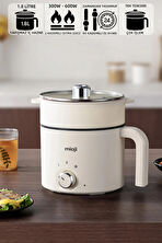 Mioji Mio EP35 600W 1.8L Çok Fonksiyonlu Elektrikli Pişirici - Beyaz