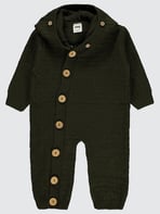 Civil Baby Erkek Bebek Patiksiz Tulum 6-18 Ay Haki