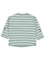 Civil Baby Çizgi Emp. Çiçek Nakışlı 6-18 Ay Sweatshirt - Yeşil 9-12 Ay