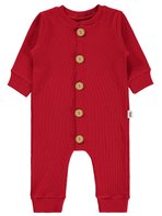 Civil Baby Bebek Patiksiz Tulum 1-6 Ay Kırmızı