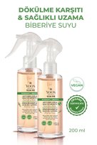 2'li Set Saç Dökülme Karşıtı,Sağlıklı Hızlı Saç Uzatma, 7 Aktifli Biberiyeli Saç Bakım Suyu 2x200 ml