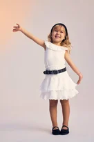 DeFacto Beli Lastikli Volanlı Müslin Etek Kız Bebek F6570A525SMER105