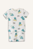 DeFacto %100 Pamuk Poplin 2'li Dokuma Pijama Erkek Bebek G8858A526SMER233