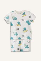 DeFacto %100 Pamuk Poplin 2'li Dokuma Pijama Erkek Bebek G8858A526SMER233