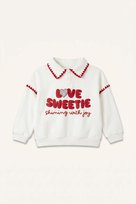 Polo Yaka Baskılı Kalın Sweatshirt Kumaşı Sweatshirt Kız Bebek
