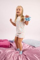 DeFacto %100 Pamuk Baskılı 2'li Ecru Pijama Takımı Kız Bebek H9309A526SMER233